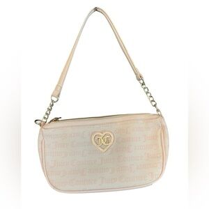 Juicy Couture Flawless Gothic Dots Y2K Powder Blush Shoulder Bag Pink Logo Purse